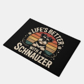Life's Better With A Schnauzer ドアマット (アングル)