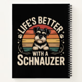 Life's Better With A Schnauzer ノートブック (裏面)