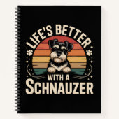 Life's Better With A Schnauzer ノートブック (正面)