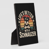 Life's Better With A Schnauzer フォトプラーク (側面)