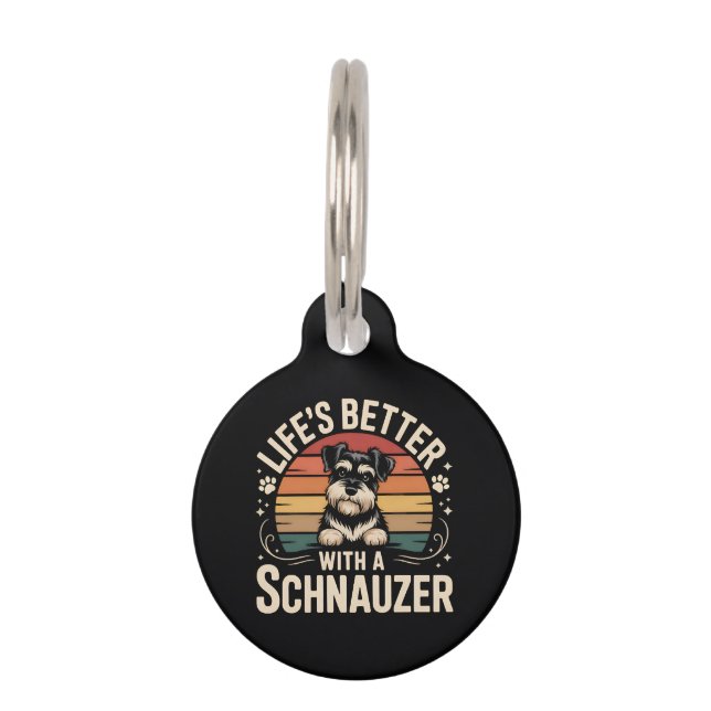 Life's Better With A Schnauzer ペット　ネームタグ (裏面)