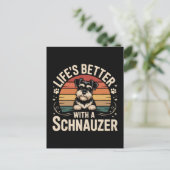 Life's Better With A Schnauzer ポストカード (スタンド正面)
