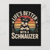 Life's Better With A Schnauzer ポストカード (正面)