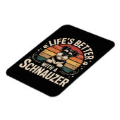 Life's Better With A Schnauzer マグネット (左側)