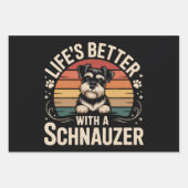 Life's Better With A Schnauzer ラッピングペーパーシート (正面2)