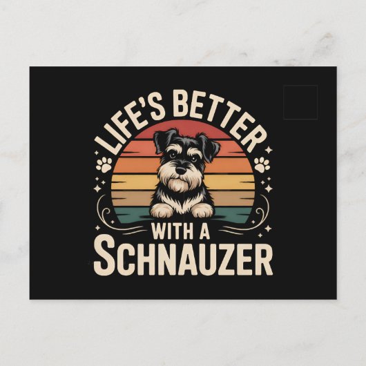 Life's Better With A Schnauzer 案内ポストカード (裏面)