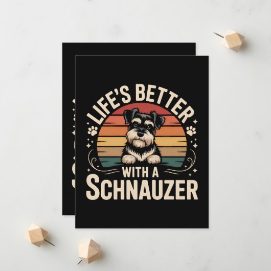 Life's Better With A Schnauzer 案内状 (正面/裏面インサイチュ)