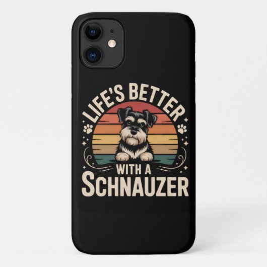 Life's Better With A Schnauzer Case-Mate iPhoneケース (裏面)