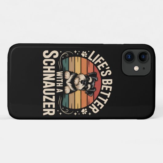 Life's Better With A Schnauzer Case-Mate iPhoneケース (裏面(横))