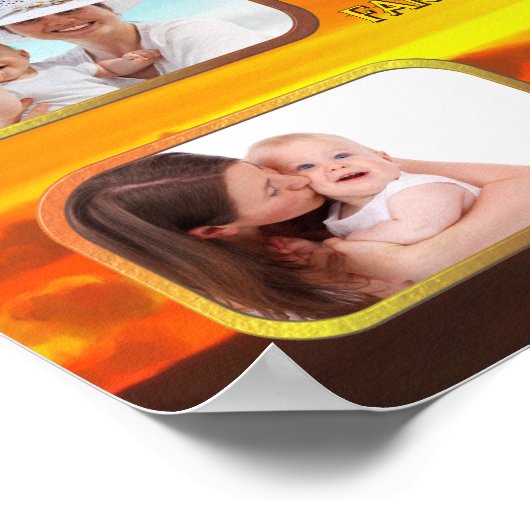 Life's Greatest Blessings Collage Sunset 1300 Art  ポスター (角)