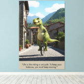 'Life's like riding a bicycle' motivational canvas キャンバスプリント (インサイチュ (ウッドフロア))