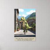 'Life's like riding a bicycle' motivational canvas キャンバスプリント (正面)