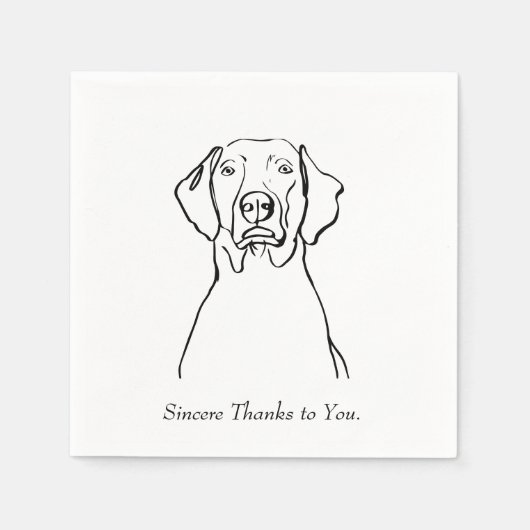 Life's Pawsitis with a Weim スタンダードカクテルナプキン (正面)