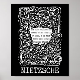 Lifes SECRET quote by Nietzsche ポスター