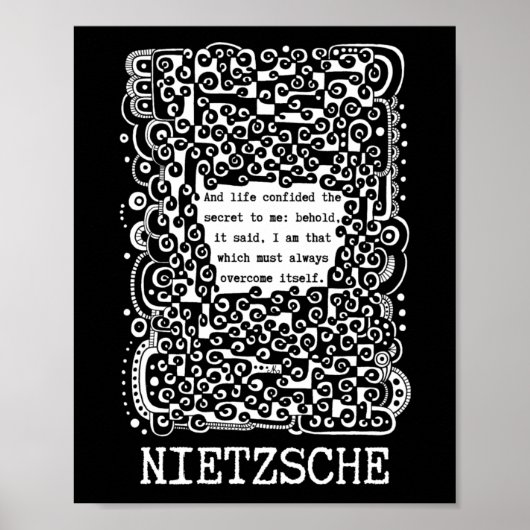 Lifes SECRET quote by Nietzsche ポスター (正面)