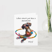 Life's Short Dachshund カード (正面)