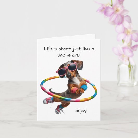 Life's Short Dachshund カード (蘭)