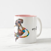 Life's Short Dachshund ツートーンマグカップ (正面右)