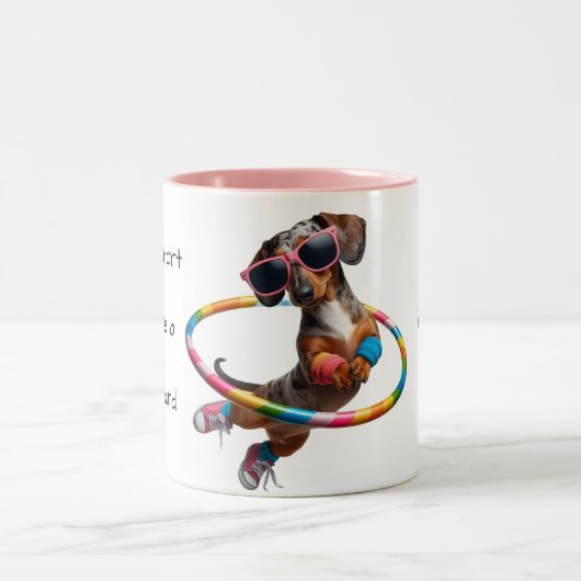 Life's Short Dachshund ツートーンマグカップ (中央)