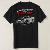 Lifes Too Short JDM Black Tee Tシャツ (デザイン裏面)