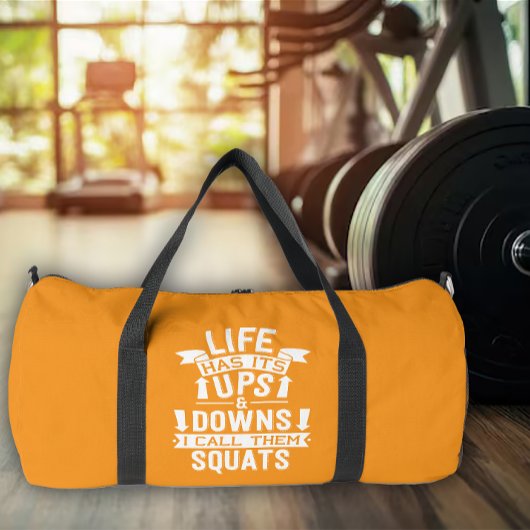 Lifes ups and downs gym gear ダッフルバッグ