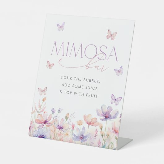 Lifetime of Butterflies Bridal Shower Mimosa Bar 台座サイン (正面)