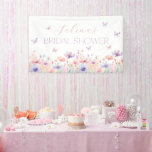 Lifetime of Butterflies Wildflower Bridal Shower 横断幕<br><div class="desc">Here's to a lifetime of butterflies! | Wildflower butterfly Bridal Shower Banner. Lots of matching items available in this design.</div>