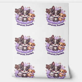 Lifetith Pawersかわいい子犬の漫画の背景 壁紙