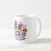 Lifetith Pawers Mug – かわいい漫画の子犬コーヒーカップ コーヒーマグカップ (正面右)