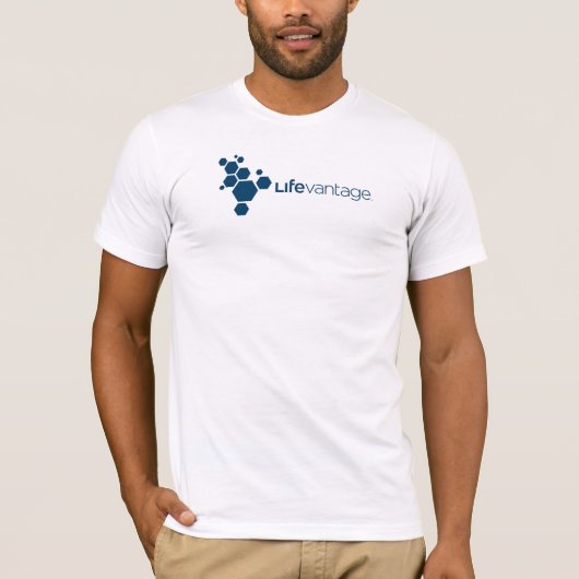 LifeVantageの企業のなロゴのティー Tシャツ (正面)