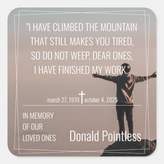 Lifeworks 002スクエアステッカー スクエアシール (正面)