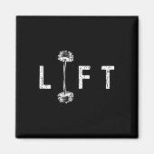 Lift おもしろい Gymのインスパイアグラフやる気を起こさせるィック マグネット (正面)