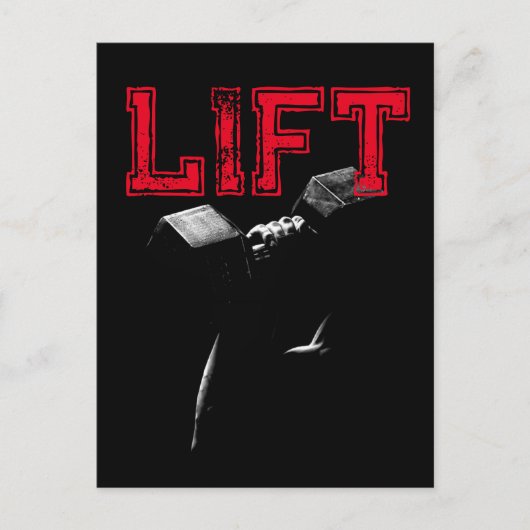Lift Bodybuilding Fitness Motivational シーズンポストカード (正面)