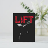 Lift Bodybuilding Fitness Motivational ポストカード (スタンド正面)