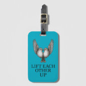 "Lift Each Other Up" Birds. Luggage Tag ラゲッジタグ (正面縦)