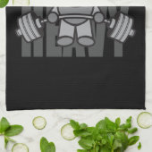 Lift Heavy – アニメかわいいトレーニング やる気を起こさせる キッチンタオル (折り畳み)