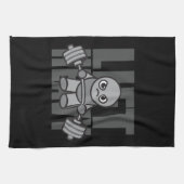 Lift Heavy – アニメかわいいトレーニング やる気を起こさせる キッチンタオル (横)