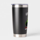 Lift Heavy Change Colors – Funny Chameleon Gym 保温保冷タンブラー (右面)