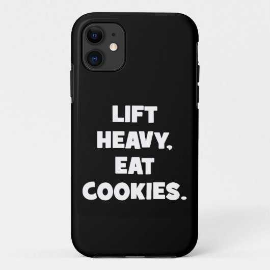 Lift Heavy、Cookie食べ-おもしろい -ノベルティトレーニング Case-Mate iPhoneケース (裏面)