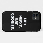 Lift Heavy、Cookie食べ-おもしろい -ノベルティトレーニング Case-Mate iPhoneケース (裏面(横))