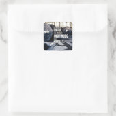 Lift Heavy Inspiration – コーヒーと音楽怒の紹介 スクエアシール (バッグ)