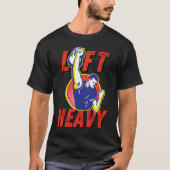 Lift Heavy Kettlebell Workout Gym Weightlifting Fi Tシャツ (正面)