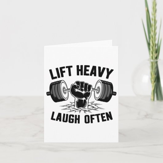 Lift Heavy Laugh Often Weightlifter Bodybuilding B カード (正面)