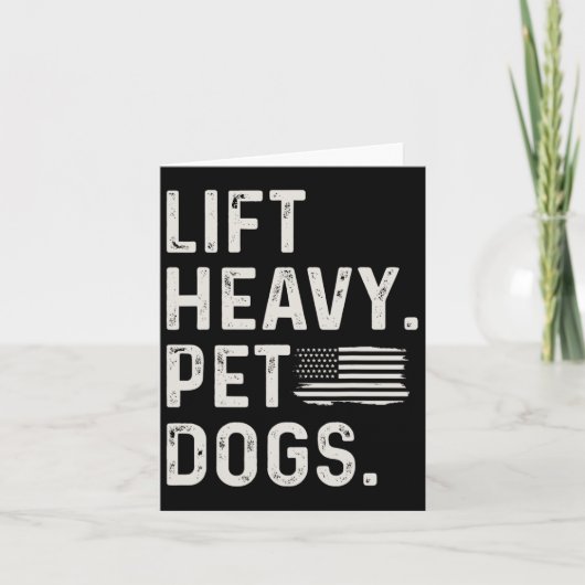 Lift Heavy Pet Dogs Weightlifting Bodybuilding Fit カード (正面)