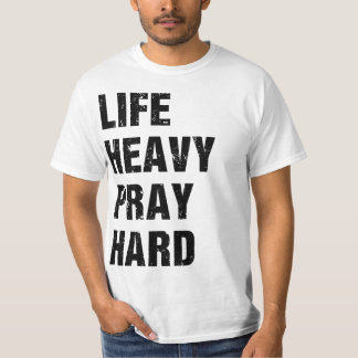 Lift Heavy Pray Hard Christian Workout T-Shirt Tシャツ
