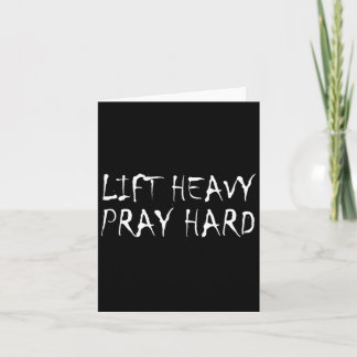 Lift Heavy Pray Hard Fitness Bodybuilding Jesus Fa カード