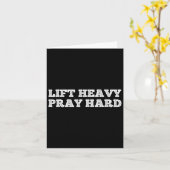 Lift Heavy Pray Hard Fitness Bodybuilding Jesus Fa カード (黄色い花)