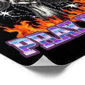 Lift Heavy Pray Hard Gym Christian Workout Men Wom ポスター (角)