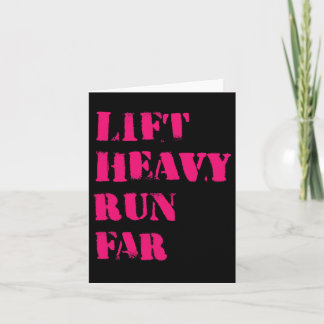 Lift Heavy Run Far Hybrid Sport Fitness Running Bo カード