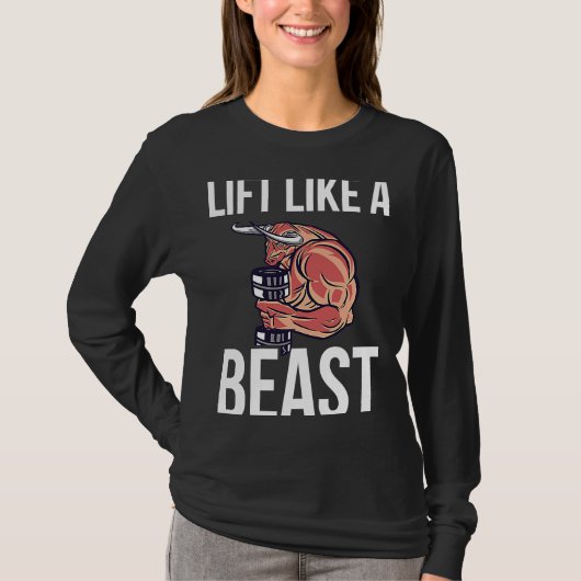 Lift Like A Beast Bodybuilding Tシャツ (正面)